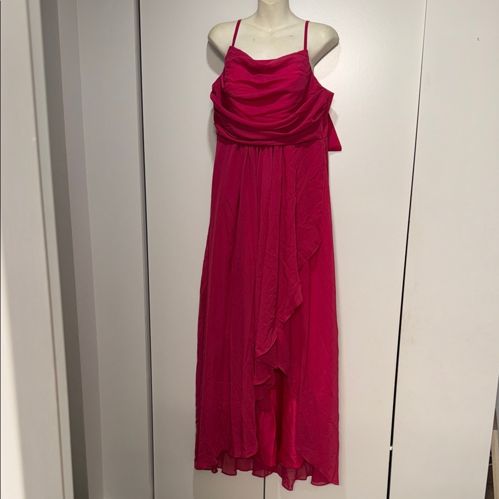 Red Sleeveless Maxi Dress Spaghetti Strap